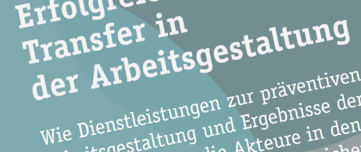 Buchveröffentlichung „Erfolgreicher Transfer in der Arbeitsgestaltung“